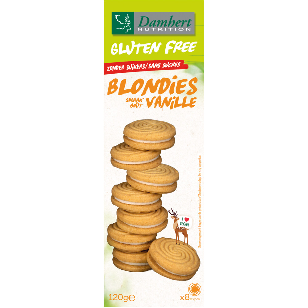 Damhert Koek Blondies Glutenvrij 120 gr