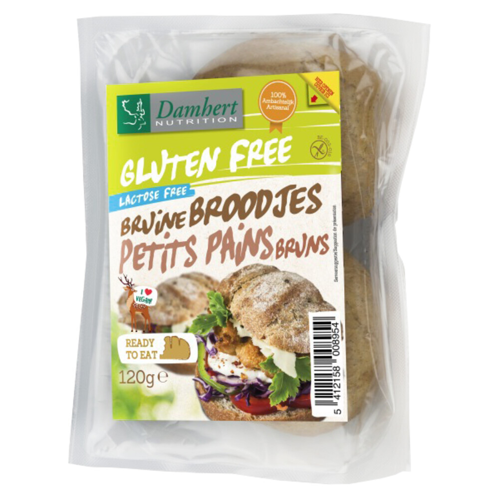 Mobiliseren Samengesteld offset Damhert Bruine Broodjes Glutenvrij Lactosevrij 120 gr | Plein.nl