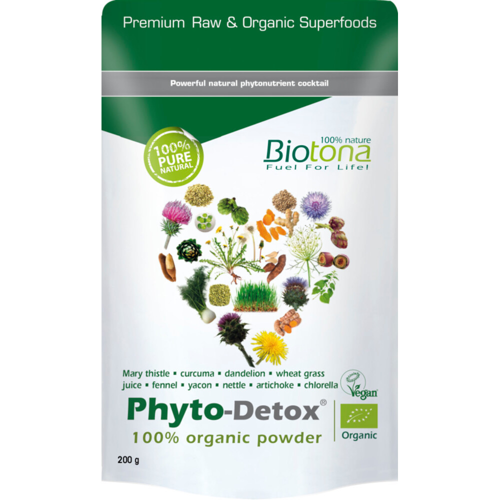 6x Biotona Phytodetox Powder Bio 200 gr