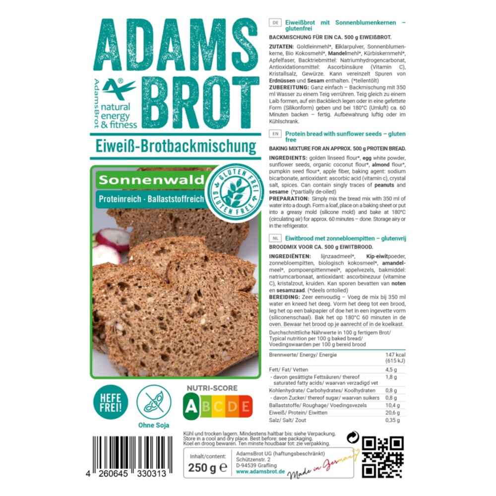 Adams Brot Broodmix Sonnenwald 250 gr