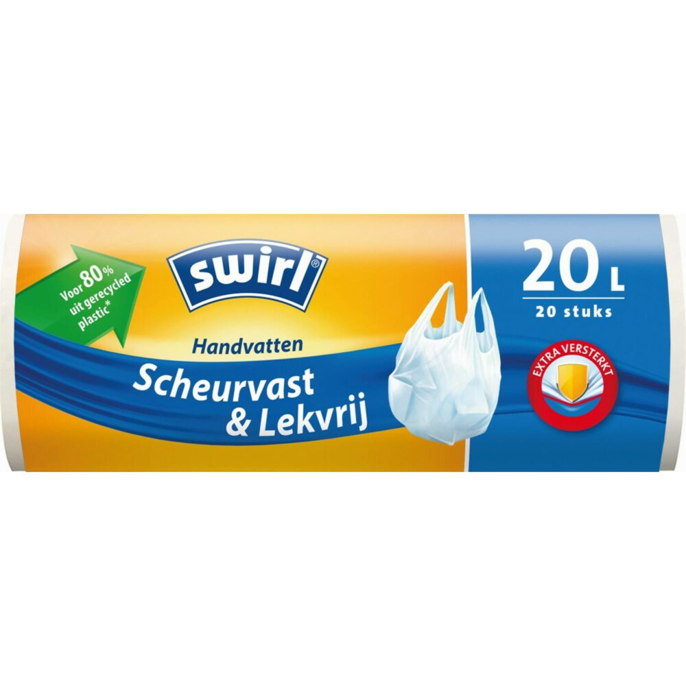 Gehoorzaamheid longontsteking dwaas Swirl Pedaalemmerzakken met Handvat 20 liter 20 stuks | Plein.nl