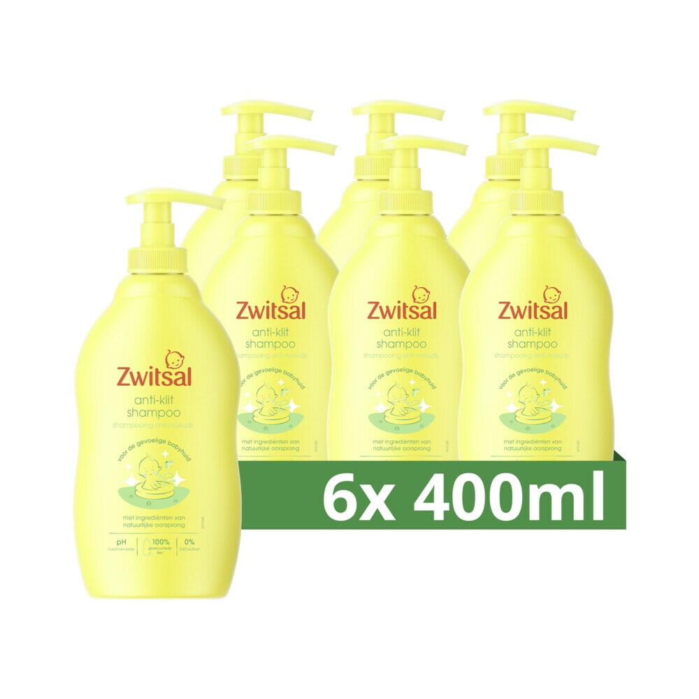 6x Zwitsal Shampoo Anti Klit 400 ml