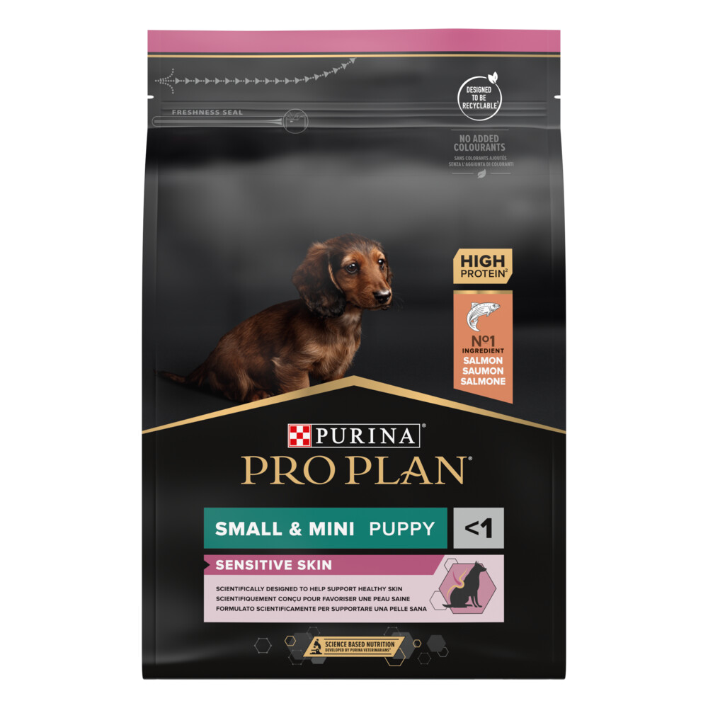 Pro Plan Dog Puppy Small & Mini Breed Sensitive Skin Hondenvoer Zalm 3 kg