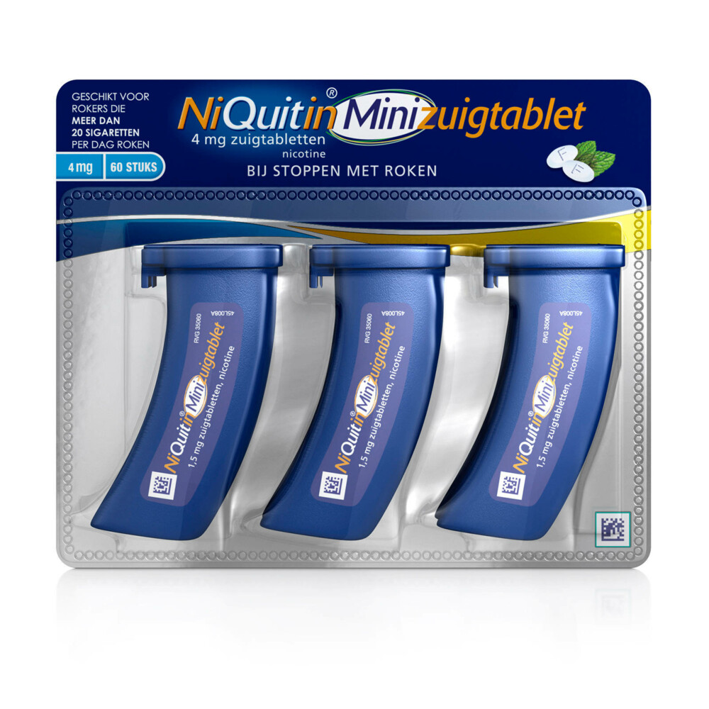 Niquitin Mini 4 mg Zuigtablet 60 stuks