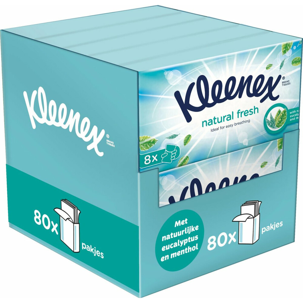 10x Kleenex Balsam Menthol Tissues 8 pakjes