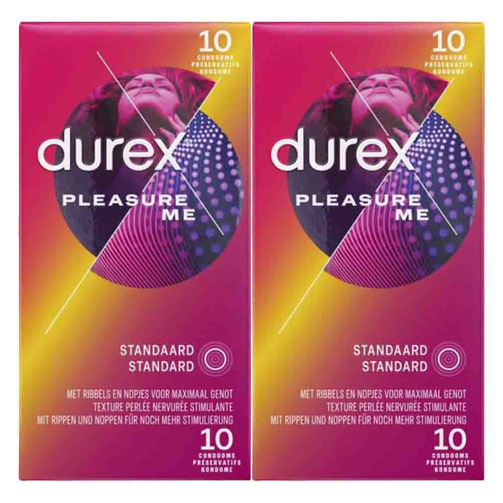 2x Durex Condooms Pleasure Me 10 stuks