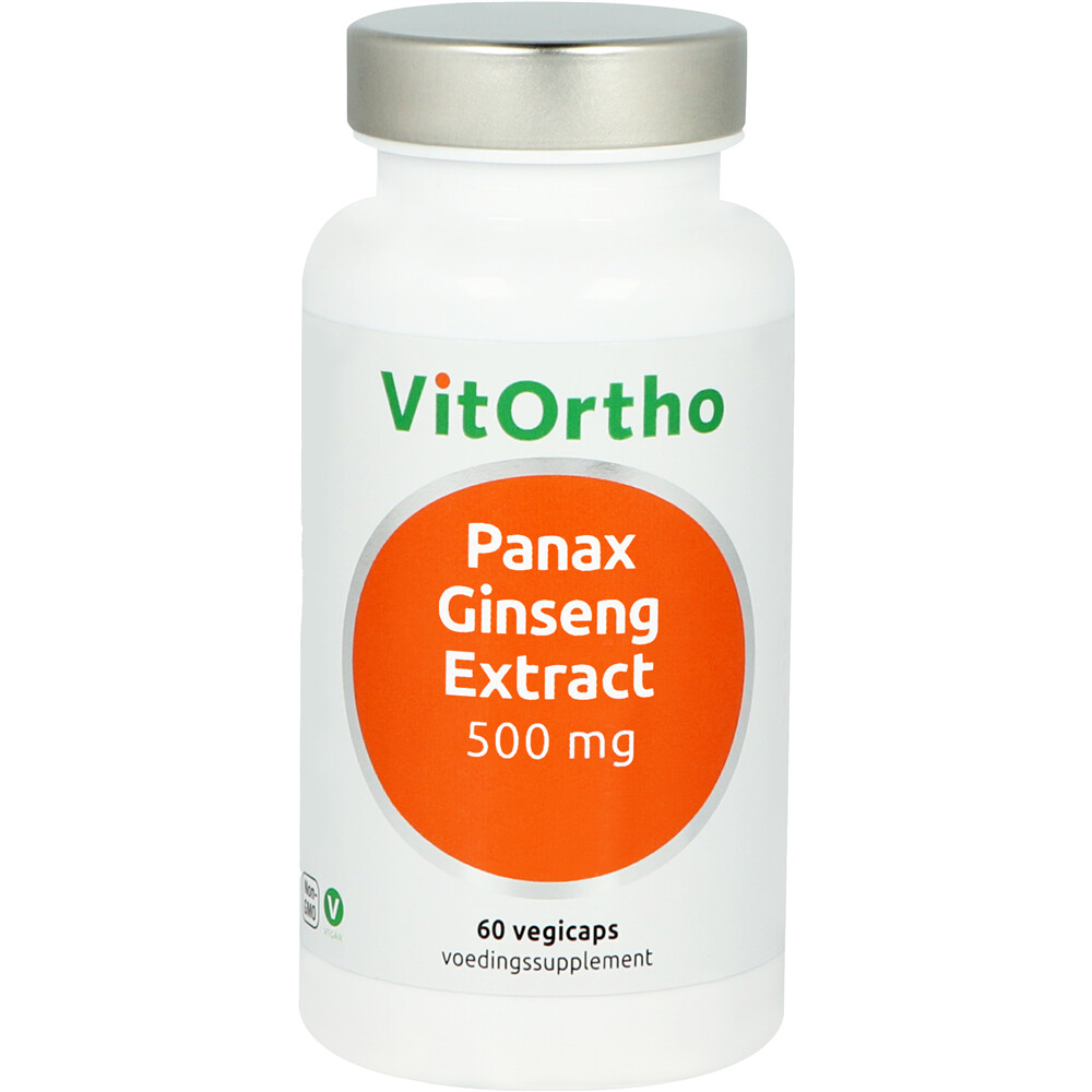 Gratis Verzending: 2x Vitortho Panax Ginseng Extract 500 mg 60 vegacapsules