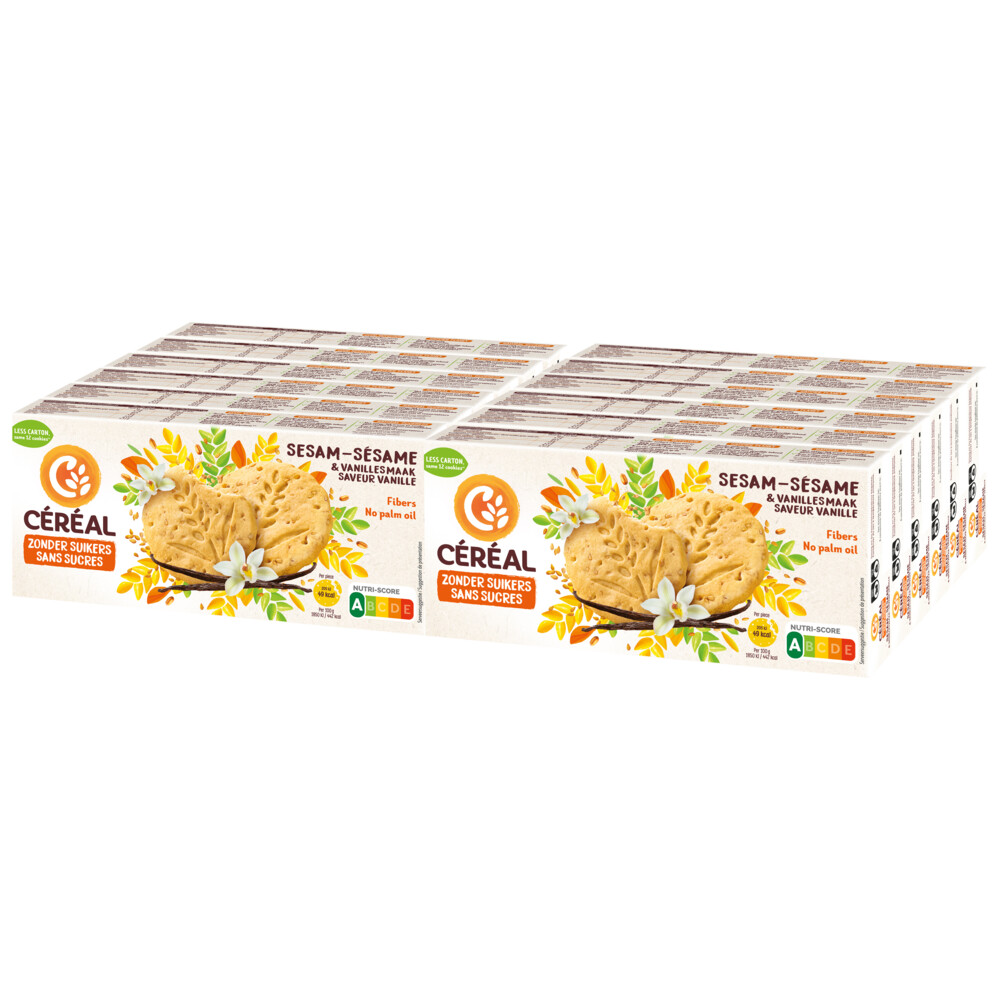 12x Céréal Sesamkoekjes met Vanillesmaak 132 gr