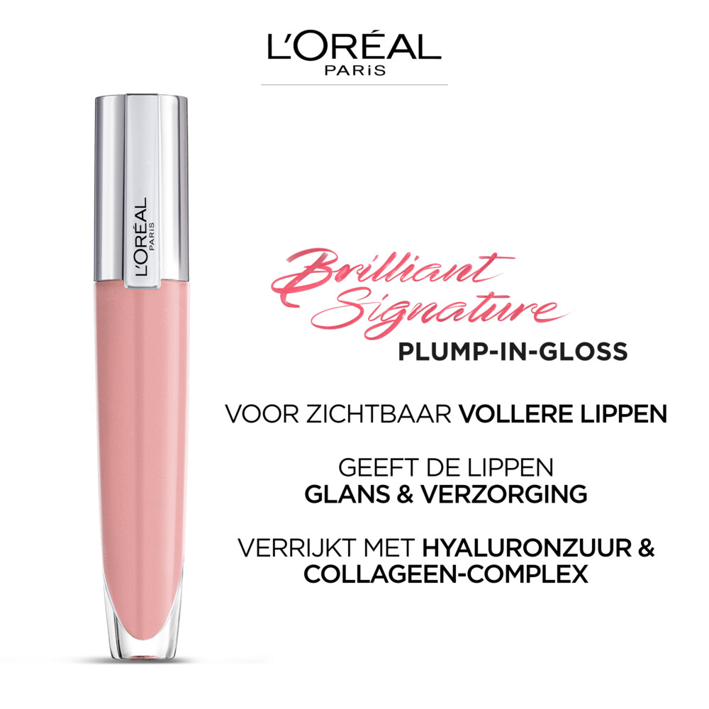 L'Oréal Brilliant Signature Plump in Lipgloss 402 Soar 7 ml Plein.nl