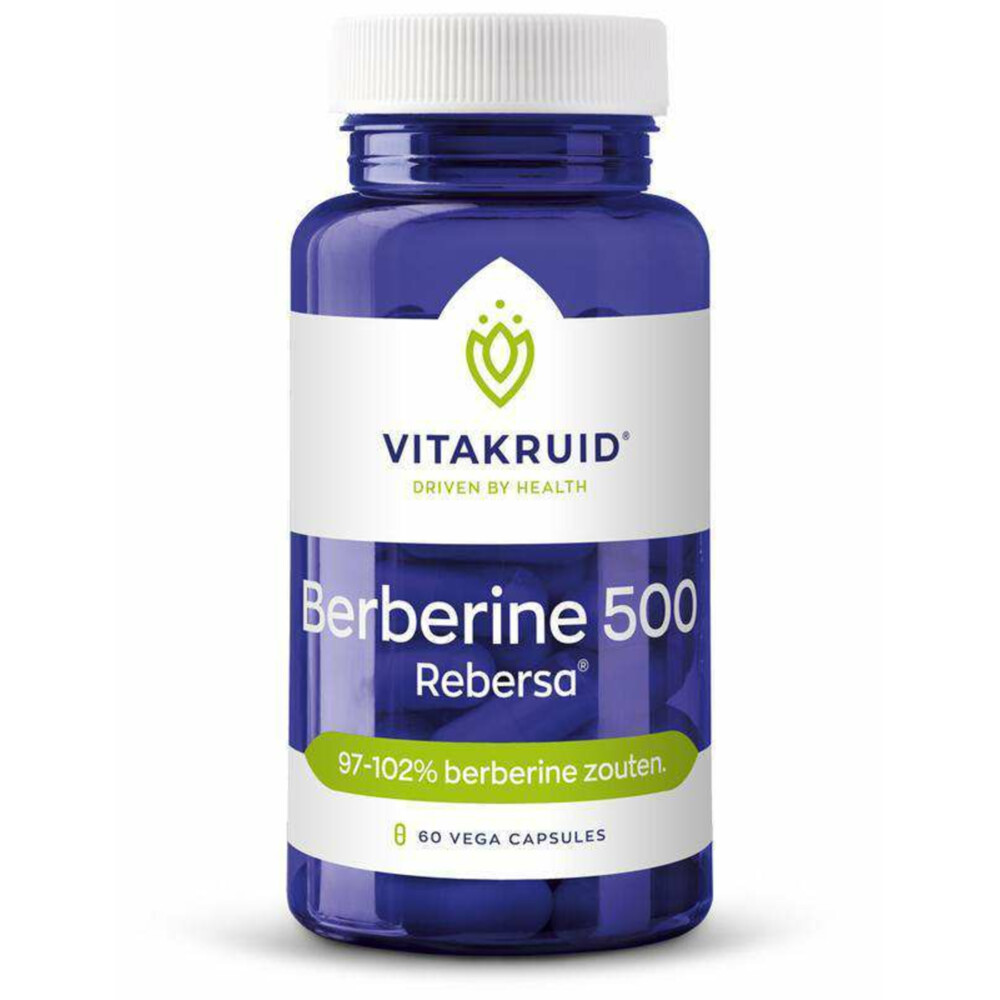 Gratis Verzending: Vitakruid Berberine 500 Rebersa 60 vegacapsules