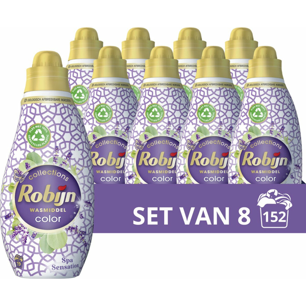 8x Robijn Klein&Krachtig Wasmiddel Spa Sensation 665 ml