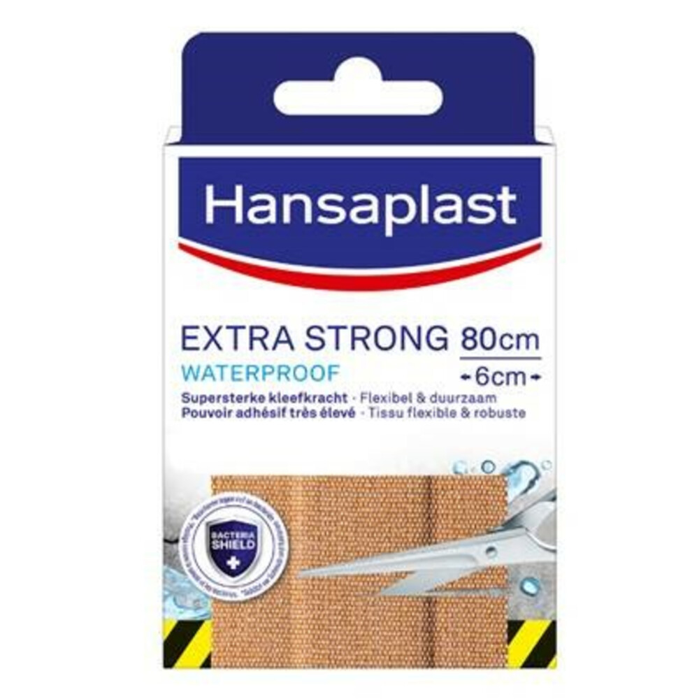 2x Hansaplast Extra Strong Waterproof 80 x 6 cm