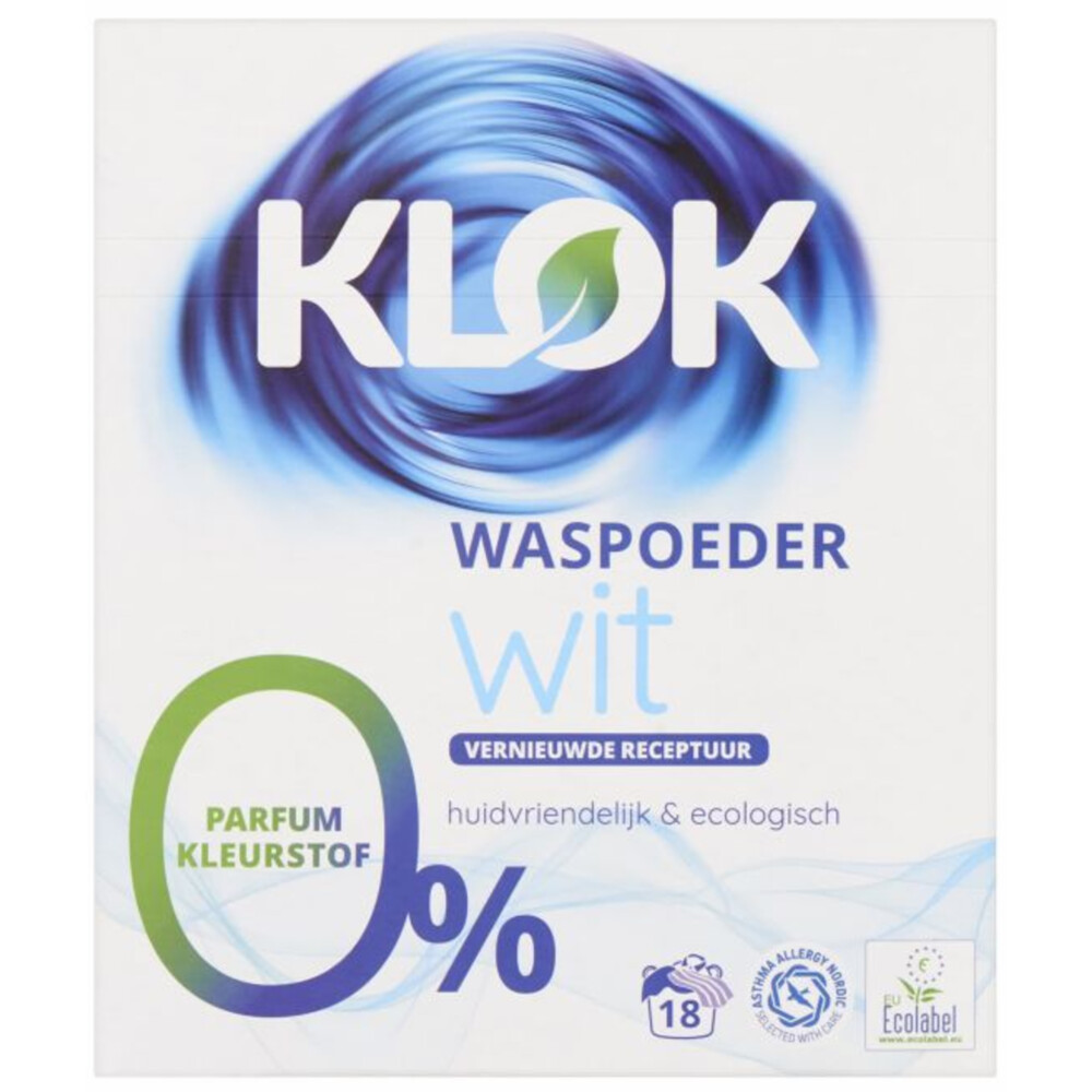 4x Klok Waspoeder Eco Wit 1,17 kg