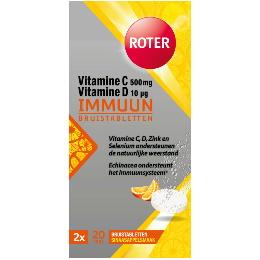 Wat Afgrond Bijdrage Roter Immuun Vitamine C & D 30 tabletten | Plein.nl
