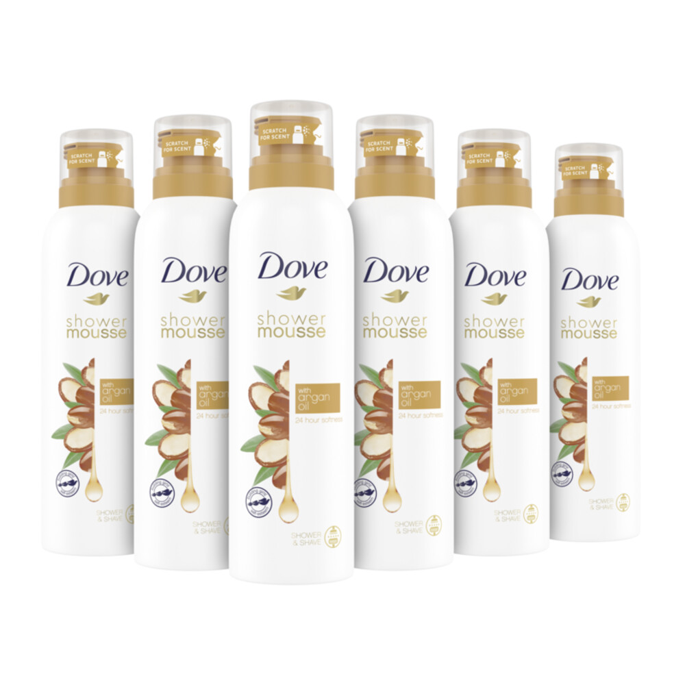 Dove Argan Oil doucheschuim 6x200 ml