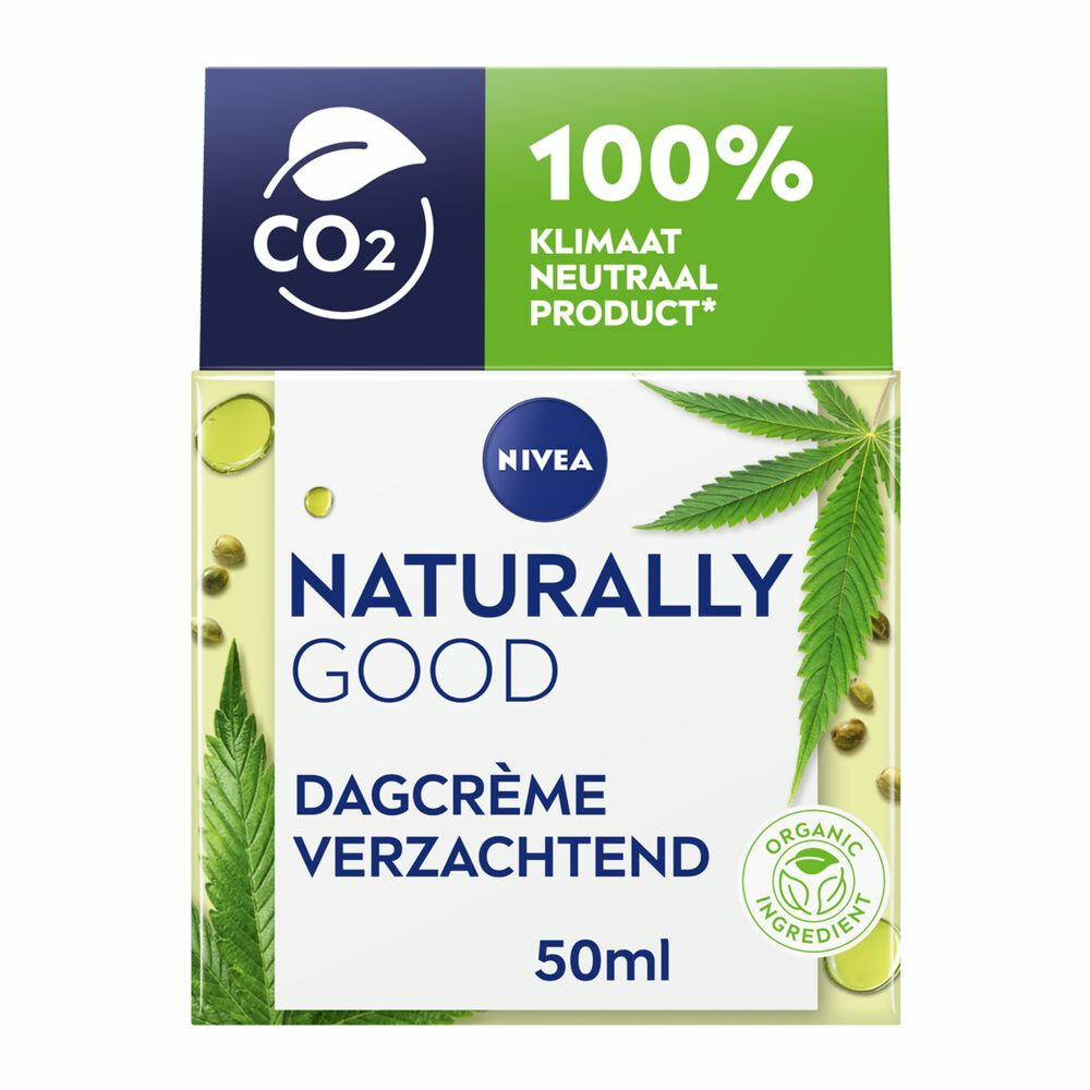 3x Nivea Dagcréme Naturally Good Organic Hemp Seed Oi 50 ml