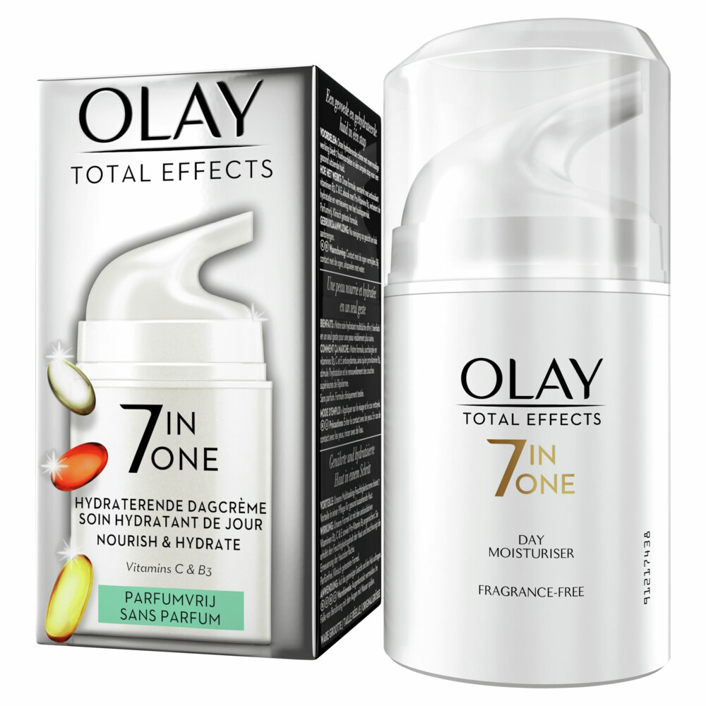 4x Olay Total Effects 7-in-1 Hydraterende Dagcrème Parfumvrij 50 ml