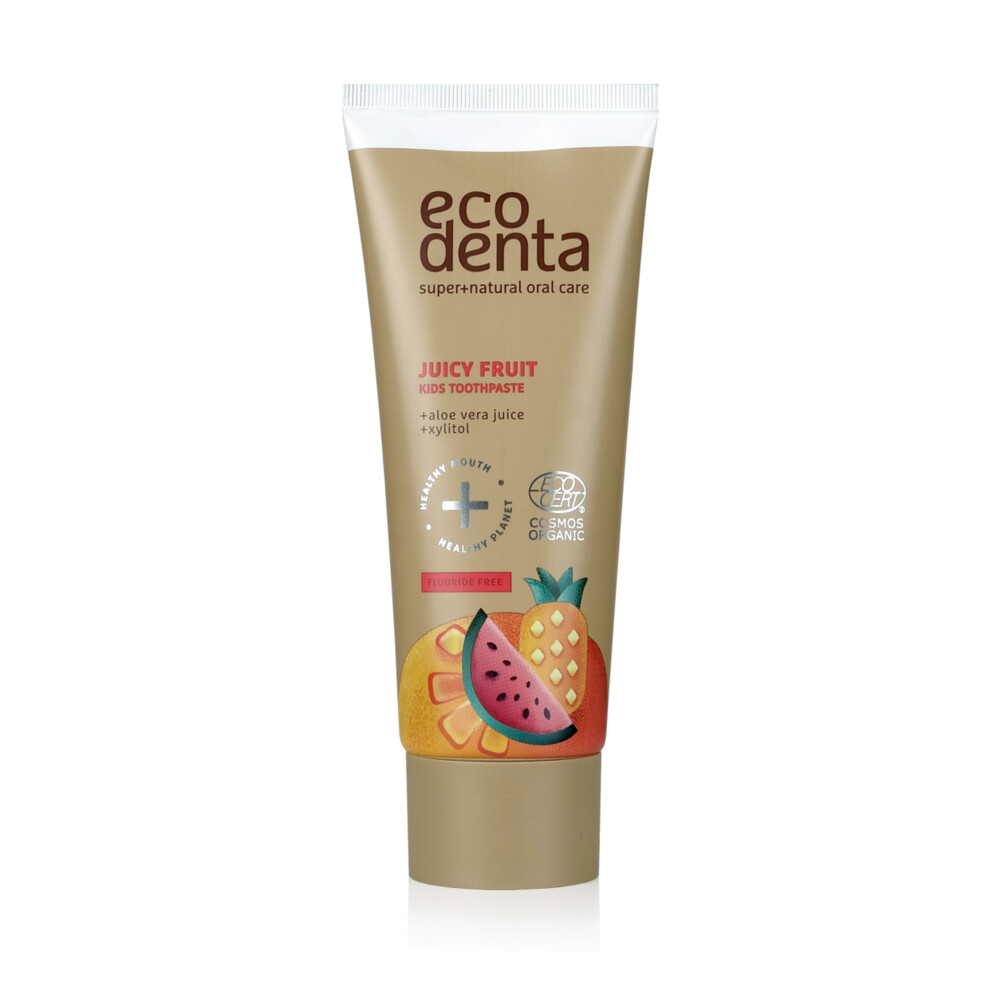 Ecodenta Tandpasta Organic Kids Sappig Fruit 75 ml, foto 2