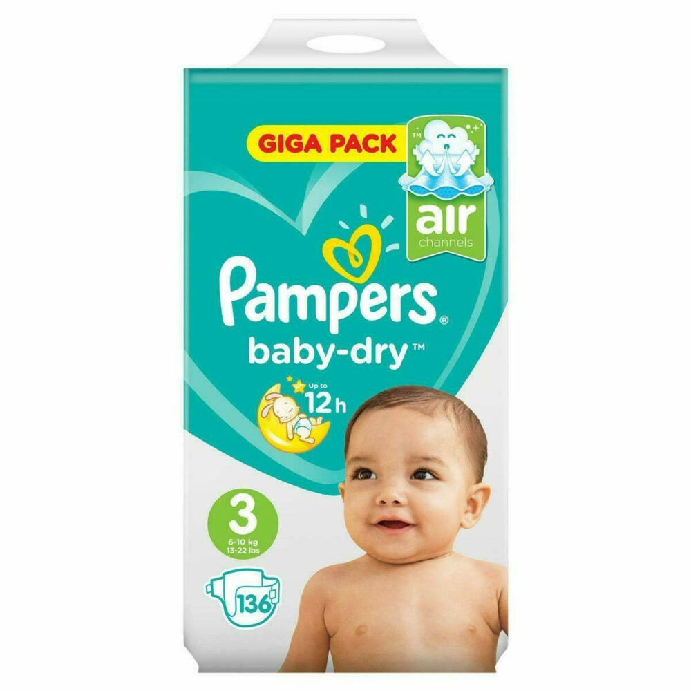 Pampers Luiers Baby Dry Gr.3 Midi 5-9kg Gigapack