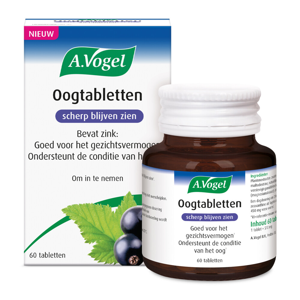 Gratis Verzending: A.Vogel Oogtabletten 60 tabletten