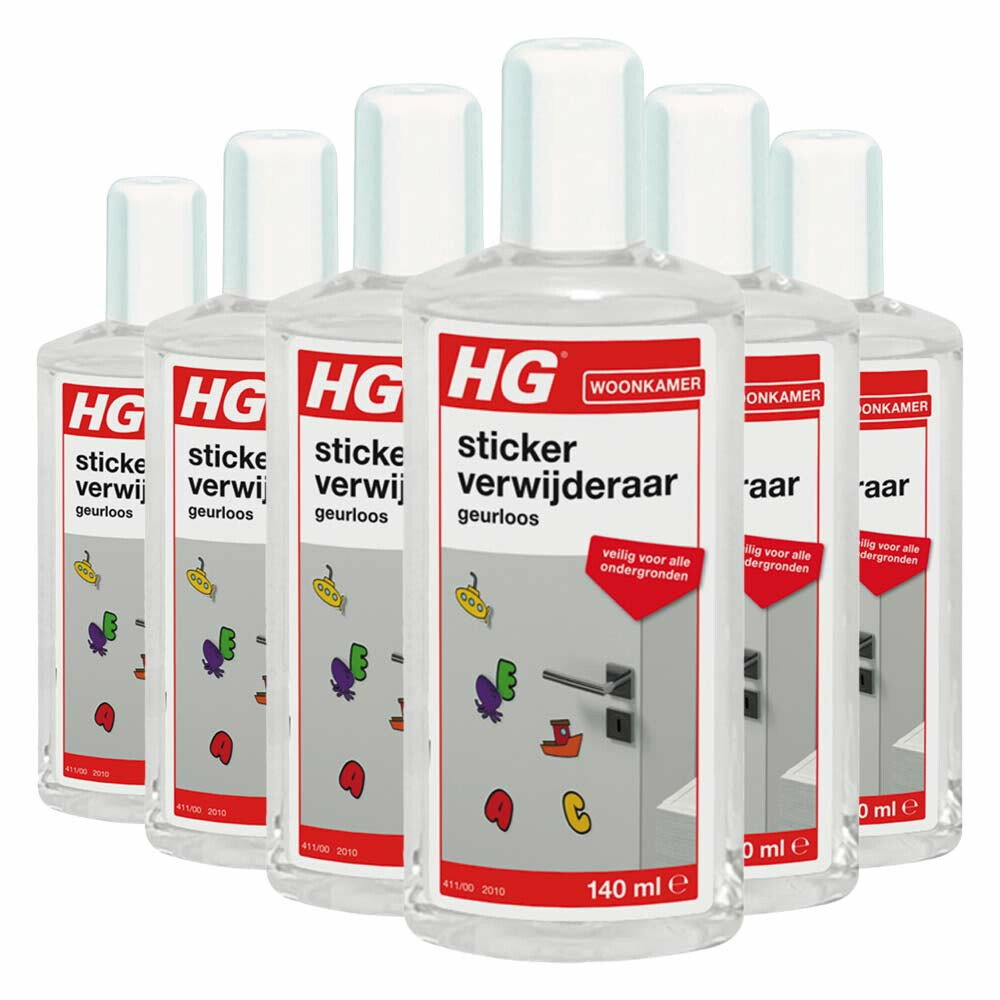 6x HG Stickerverwijderaar Geurloos 140 ml