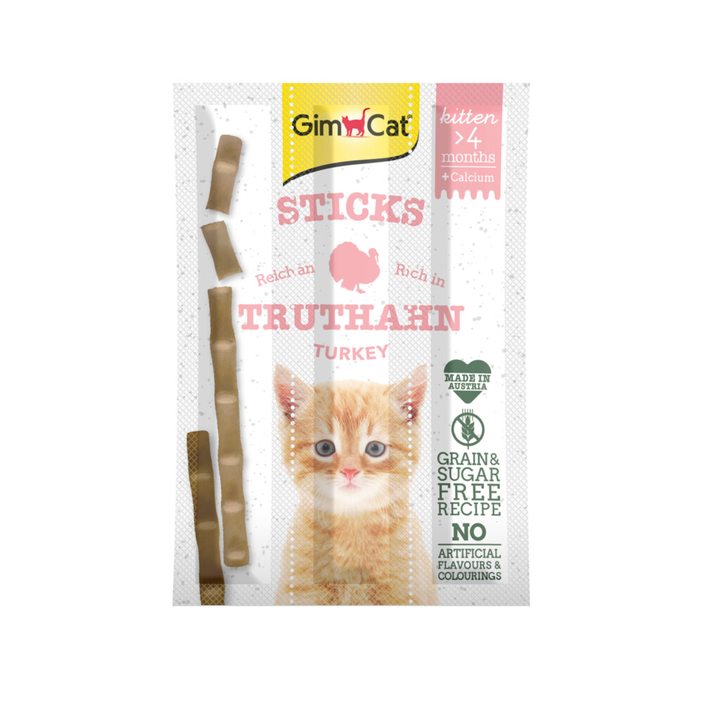 GimCat Sticks Kitten Kalkoen 3 stuks
