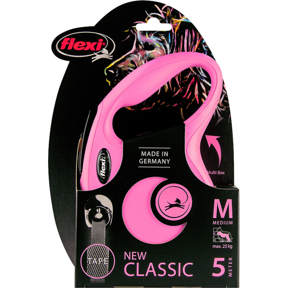 Flexi Rollijn New Classic Tape Leash M Roze
