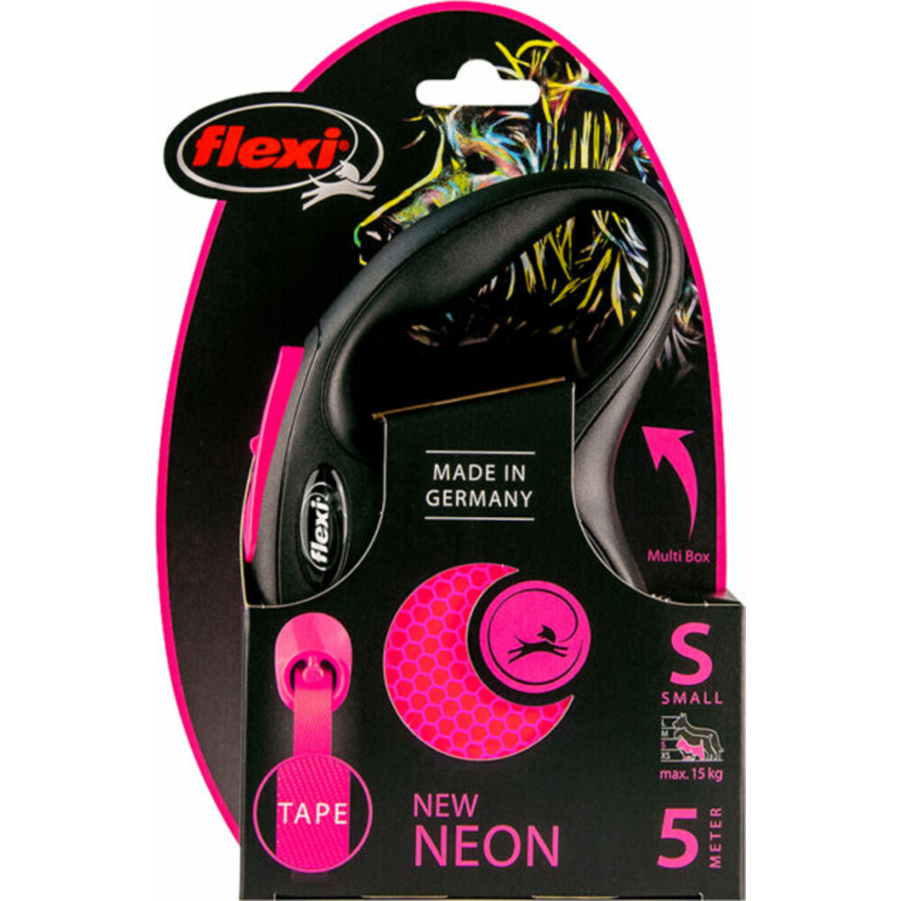 Flexi Rollijn New Neon Roze S