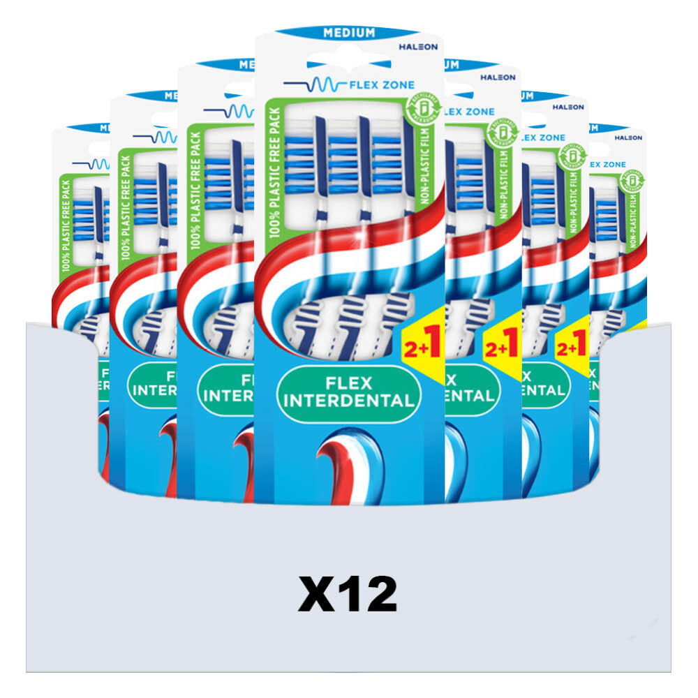 Aquafresh 12x Tandenborstel Flex Interdental Medium 3 - 36 stuks
