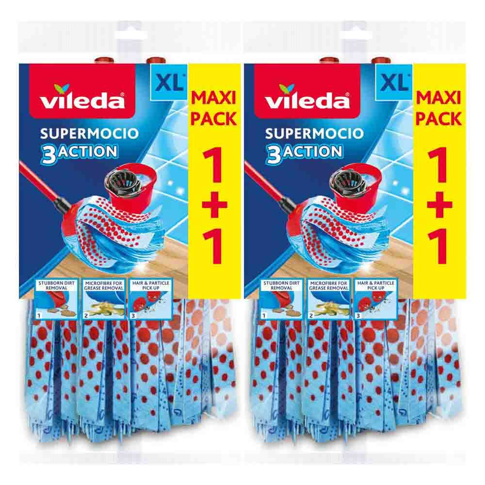 2x Vileda Super Mocio 3-Action Navulling 2 stuks