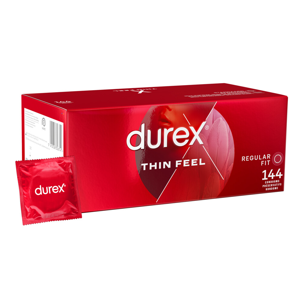 3x Durex Condooms Thin Feel 144 stuks