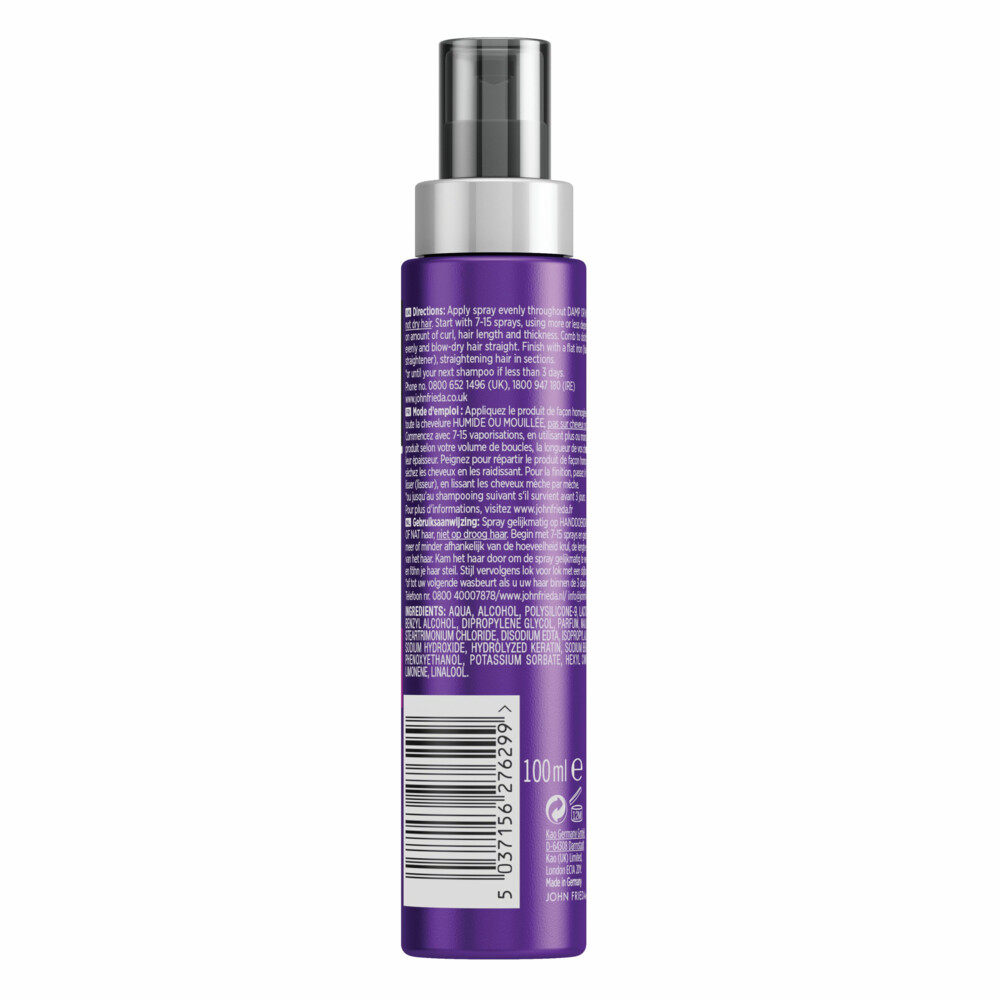 John Frieda Frizz Ease 3 Day Straight Spray 100 Ml Plein Nl