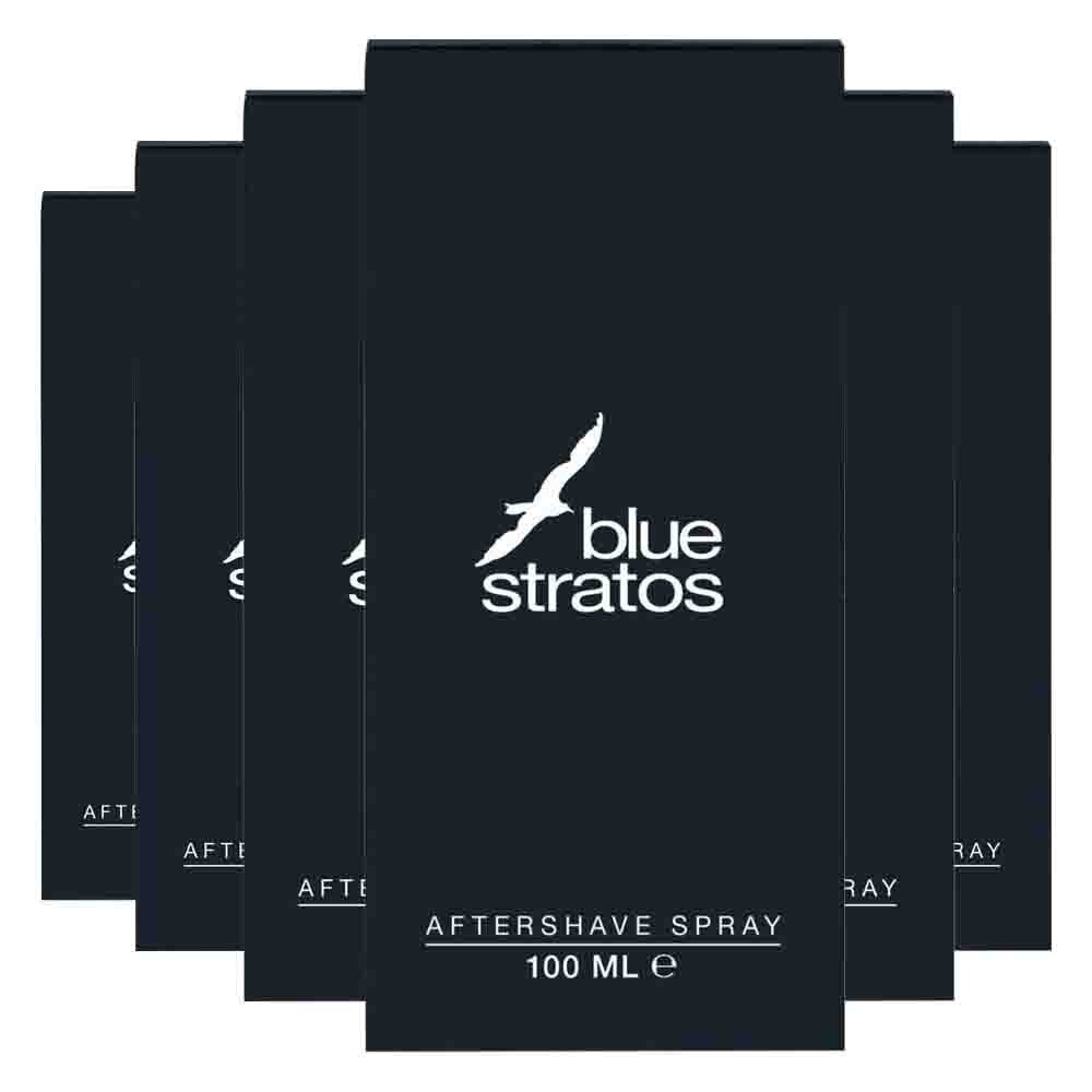 6x Blue Stratos Aftershave 100 ml