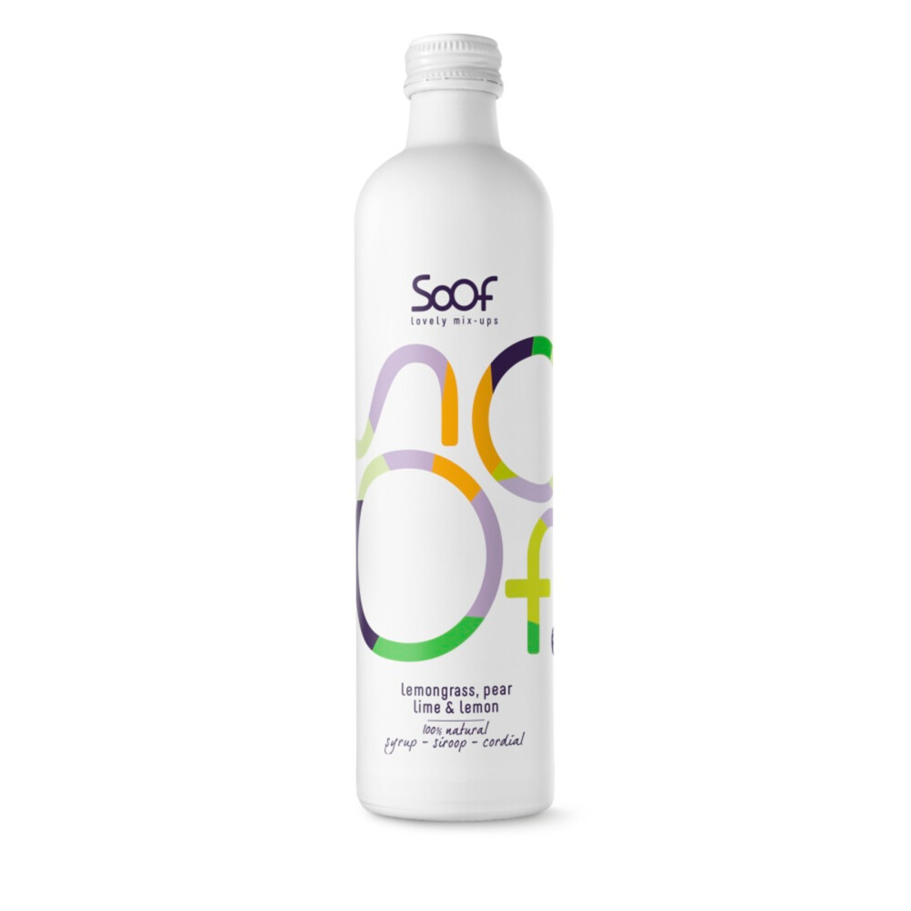 3x Soof Drinks Siroop Citroengras&Peer Natuurlijk 340 ml