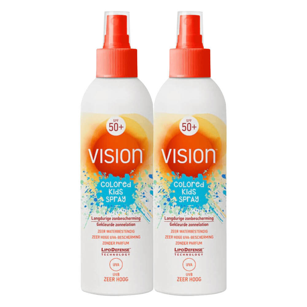 2x Vision Zonnebrand Kids Spray SPF 50 180 ml