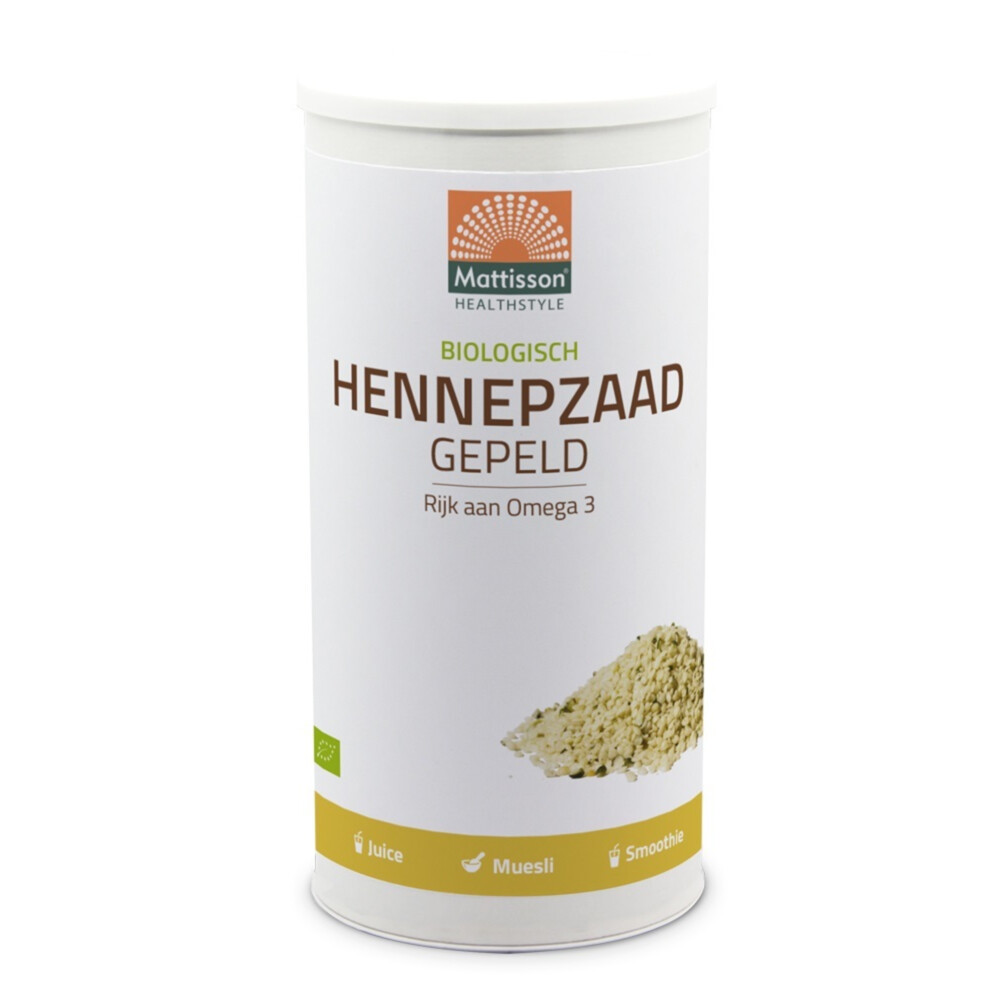 3x Mattisson Hennepzaad Gepeld Biologisch 800 gr