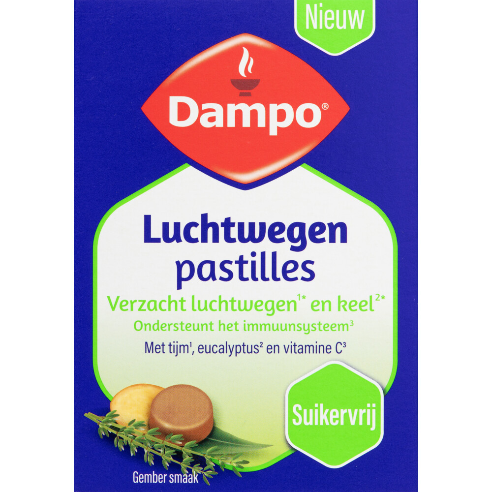 Dampo Luchtwegen Pastilles Suikervrij 24 zuigtabletten