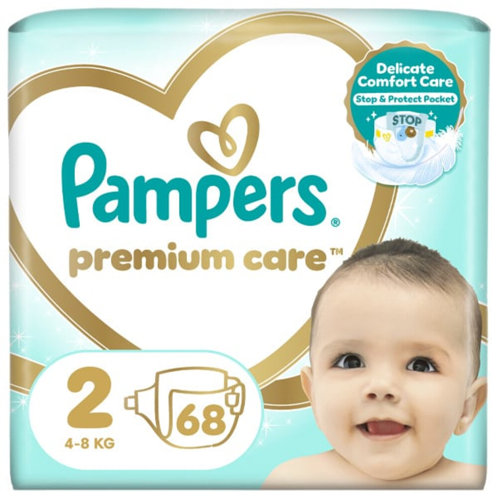2x Pampers Premium Care Luiers Maat 2 (4-8 kg) 68 stuks