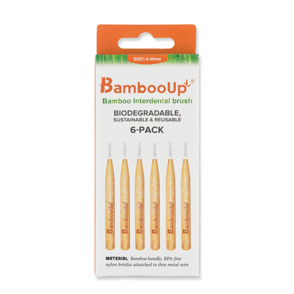 BambooUp Bamboo Interdentale Borstels 0,45mm 6 stuks