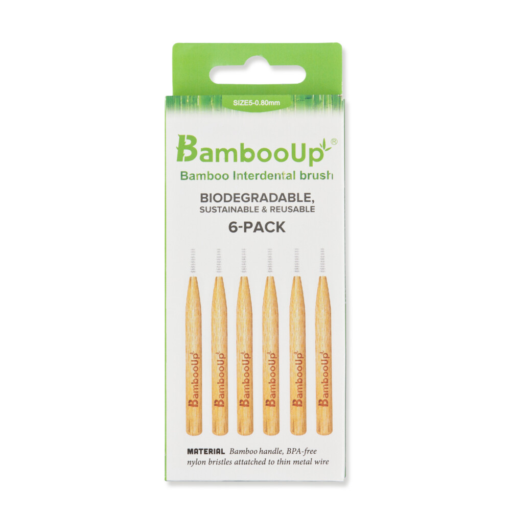 BambooUp Bamboo Interdentale Borstels 0,80mm 6 stuks
