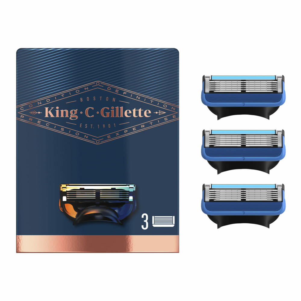 3stuks King C Gillette Trimmer Razor Carts Mesjes