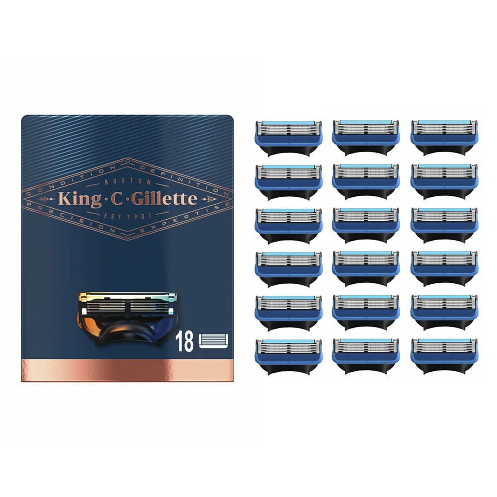 6x King C. Gillette Scheermesjes Gezicht en Contouren 3 stuks