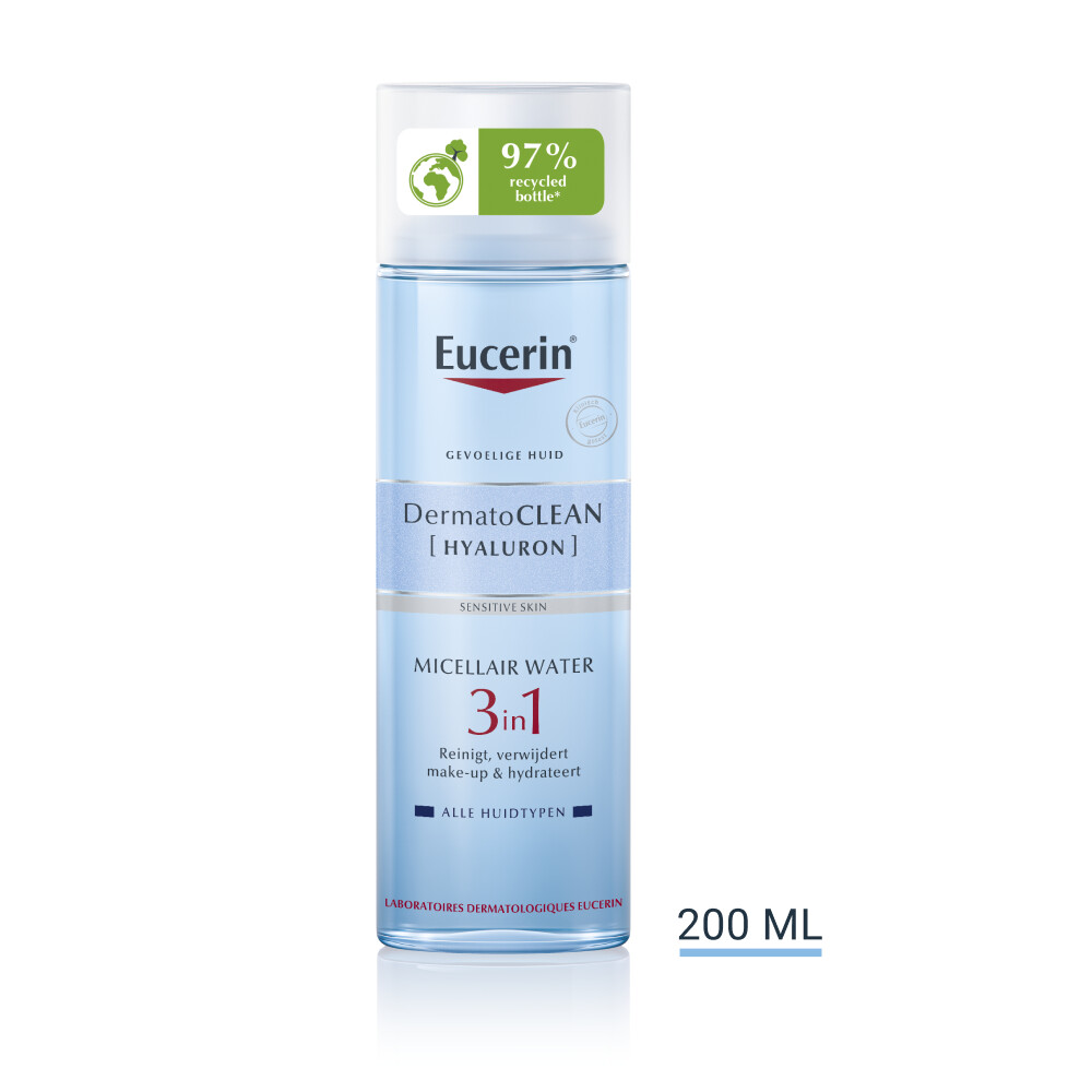 3x Eucerin DermatoCLEAN 3 in 1 Micellaire Water 200 ml