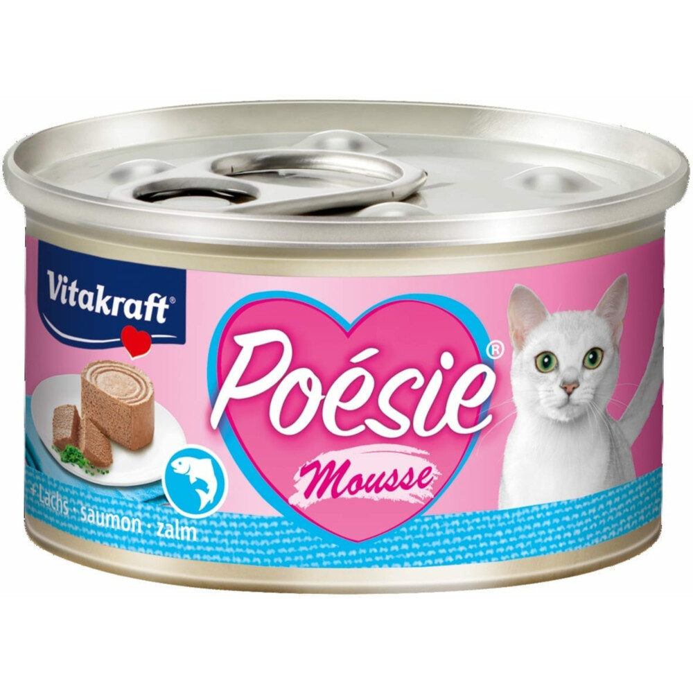 Vitakraft Poesie mousse blikje Kattenvoer 85 gram zalm