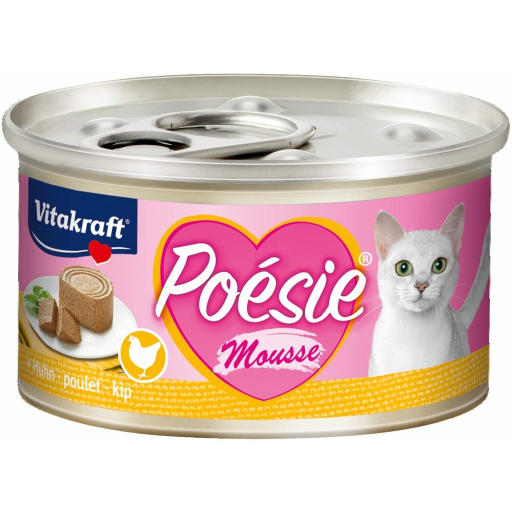 Vitakraft Poesie mousse blikje Kattenvoer 85 gram kip