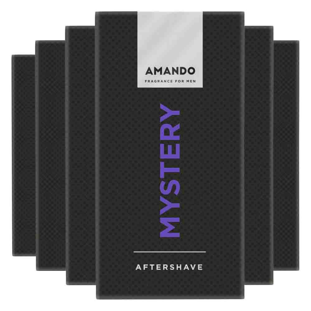 6x Amando Mystery Aftershave 50 ml