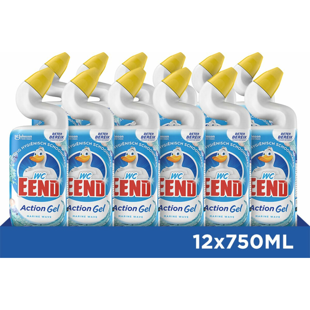 12x WC Eend Toiletreiniger Marine Wave 750 ml