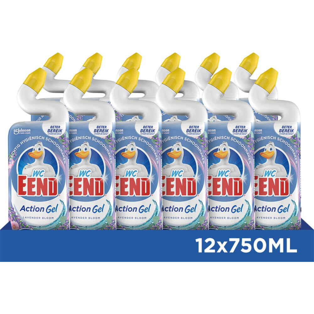 12x WC Eend Toiletreiniger Lavendel Fresh 750 ml