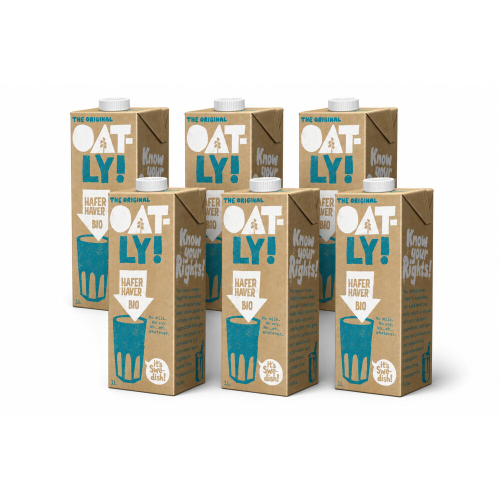 6x Oatly Haver 1000 ml