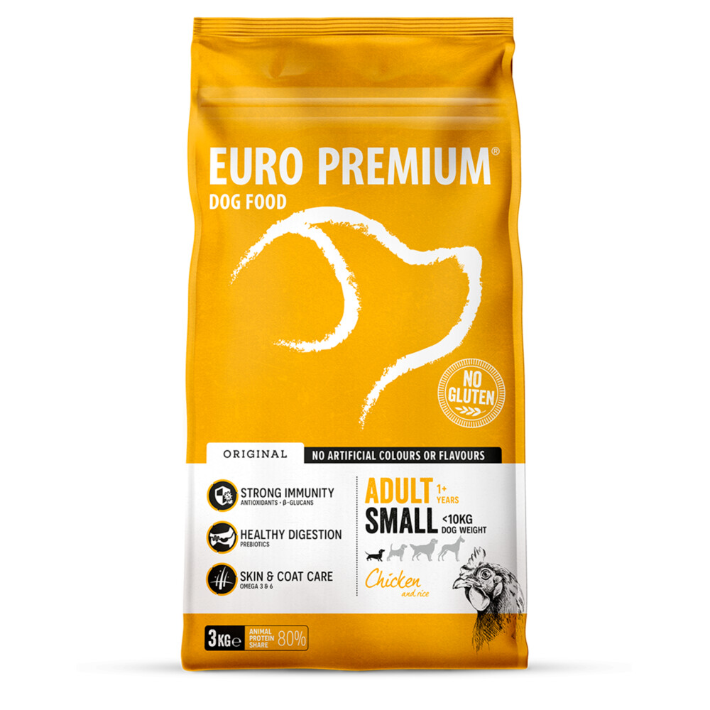 4x Euro-Premium Adult Small Kip - Rijst 3 kg